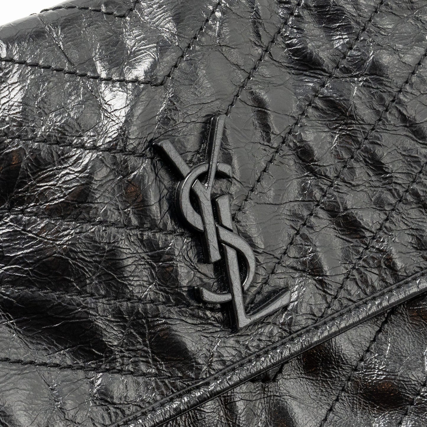 Saint Laurent/YSL Medium Niki Chain Bag Vintage Calfskin Black SHW
