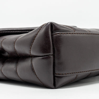 Saint Laurent/YSL Loulou Toy Strap Bag Calfskin Brown SHW