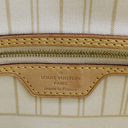 LOUIS VUITTON Neverfull PM Damier Azur Tote Bag White