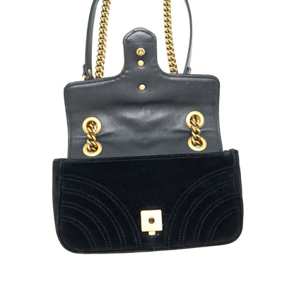 Gucci mini marmont Velvet black
