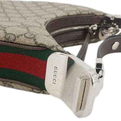 GUCCI Attache Small GG Supreme Canvas Shoulder Bag Beige 699409