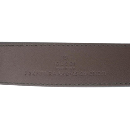GUCCI Interlocking Buckle GG Supreme Canvas Belt Beige 734771 Size 85/34
