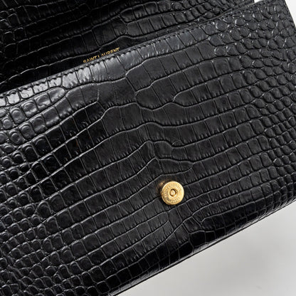 Saint Laurent Kate bag Tassel croc-embossed black GHW