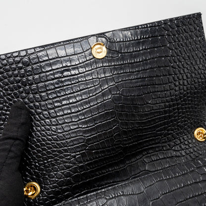 Saint Laurent Kate bag Tassel croc-embossed black GHW