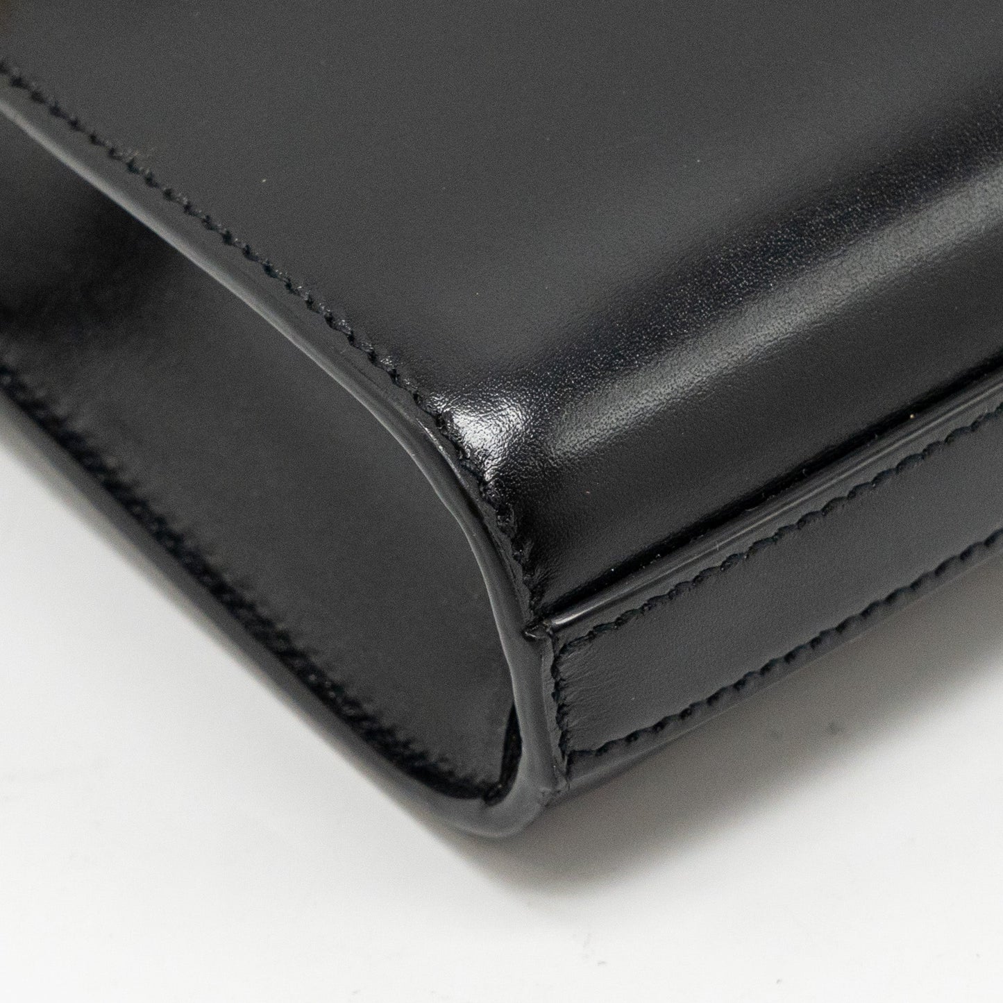 Saint Laurent Mini Manhattan Shoulder Bag Calfskin Black GHW