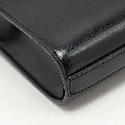 Saint Laurent Mini Manhattan Shoulder Bag Calfskin Black GHW