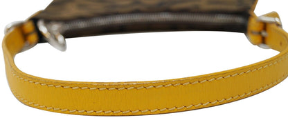 FENDI Canvas Zebra Print Oyster Hobo Bag