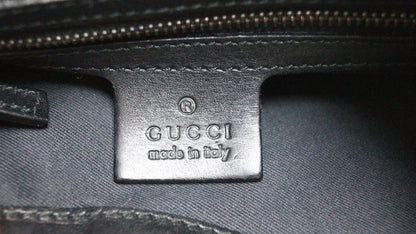 GUCCI GG Canvas Half Moon Black Hobo Bag