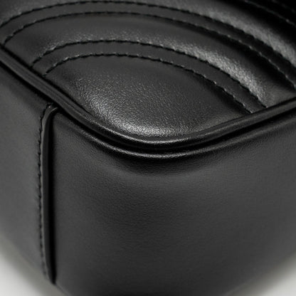 Gucci Mini GG Marmont Shoulder Bag Calfskin Black