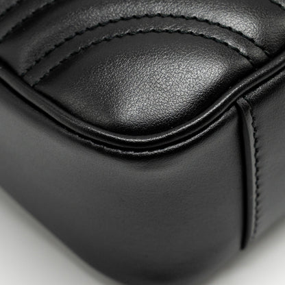 Gucci Mini GG Marmont Shoulder Bag Calfskin Black