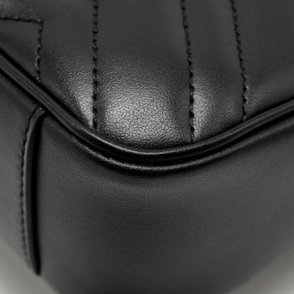 Gucci Mini GG Marmont Shoulder Bag Calfskin Black