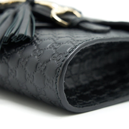 Gucci Emily Guccissima Mini Leather Shoulder Bag Black