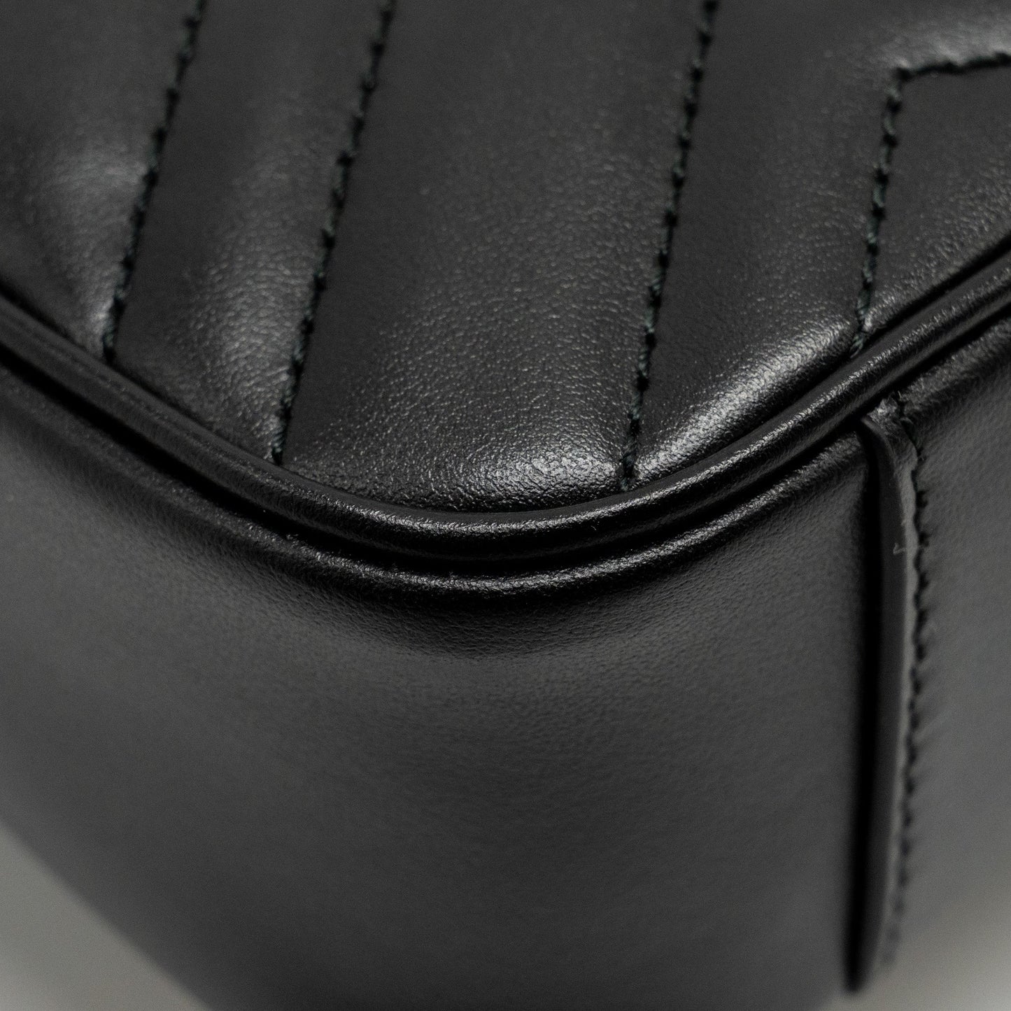 Gucci Mini GG Marmont Shoulder Bag Calfskin Black