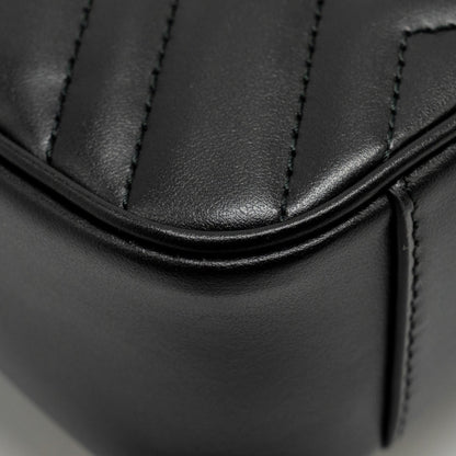 Gucci Mini GG Marmont Shoulder Bag Calfskin Black