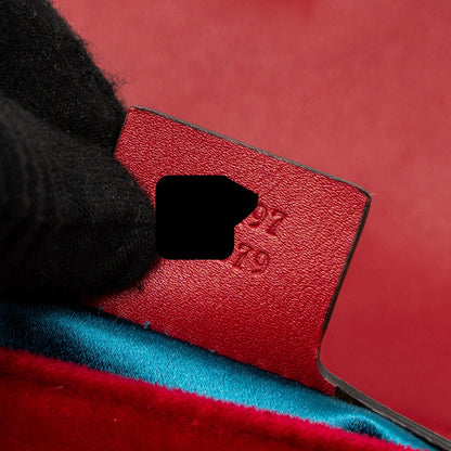 Gucci Small GG Marmont Bag Velvet Red Brushed