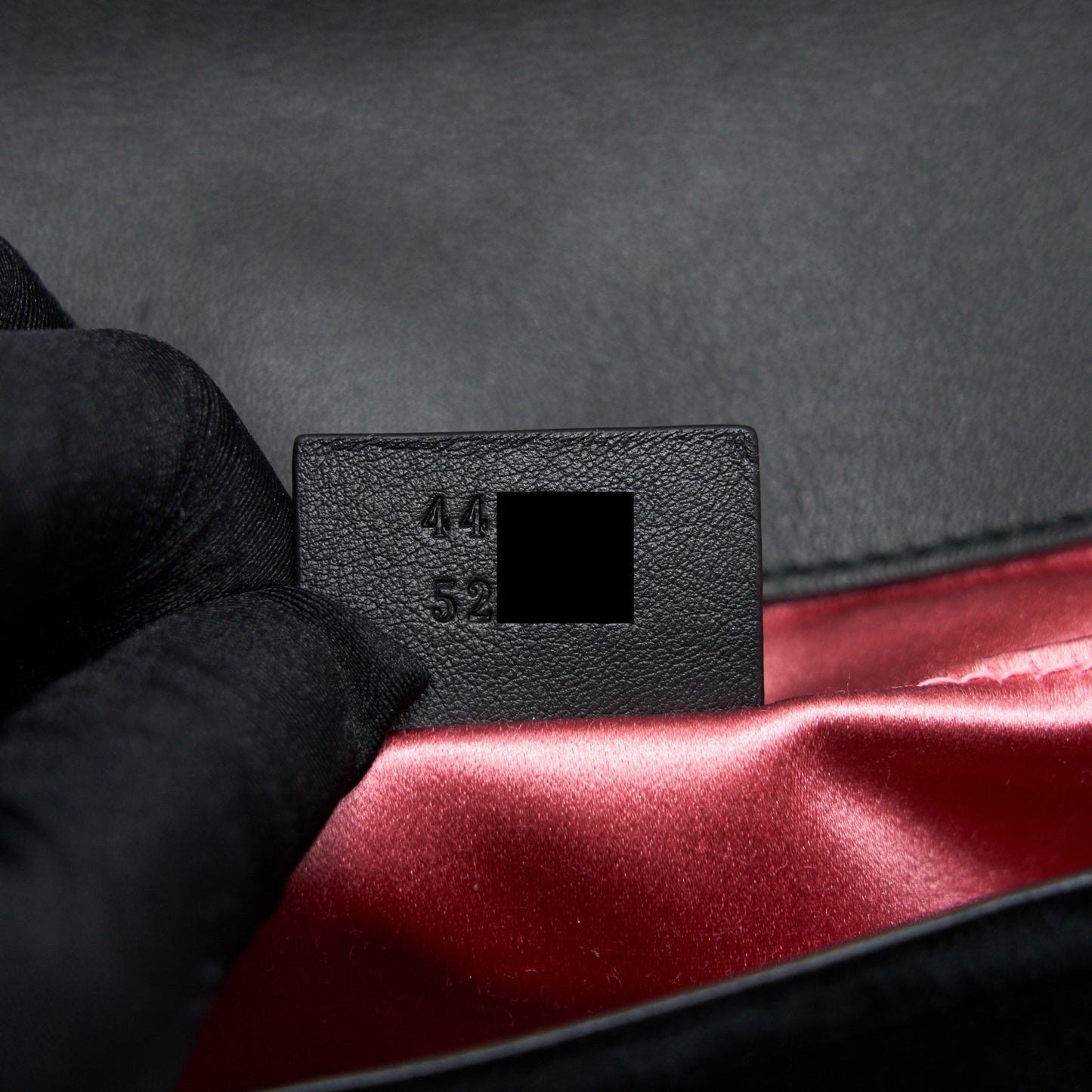 GUCCI VELVET MINI GG MARMONT BAG BLACK