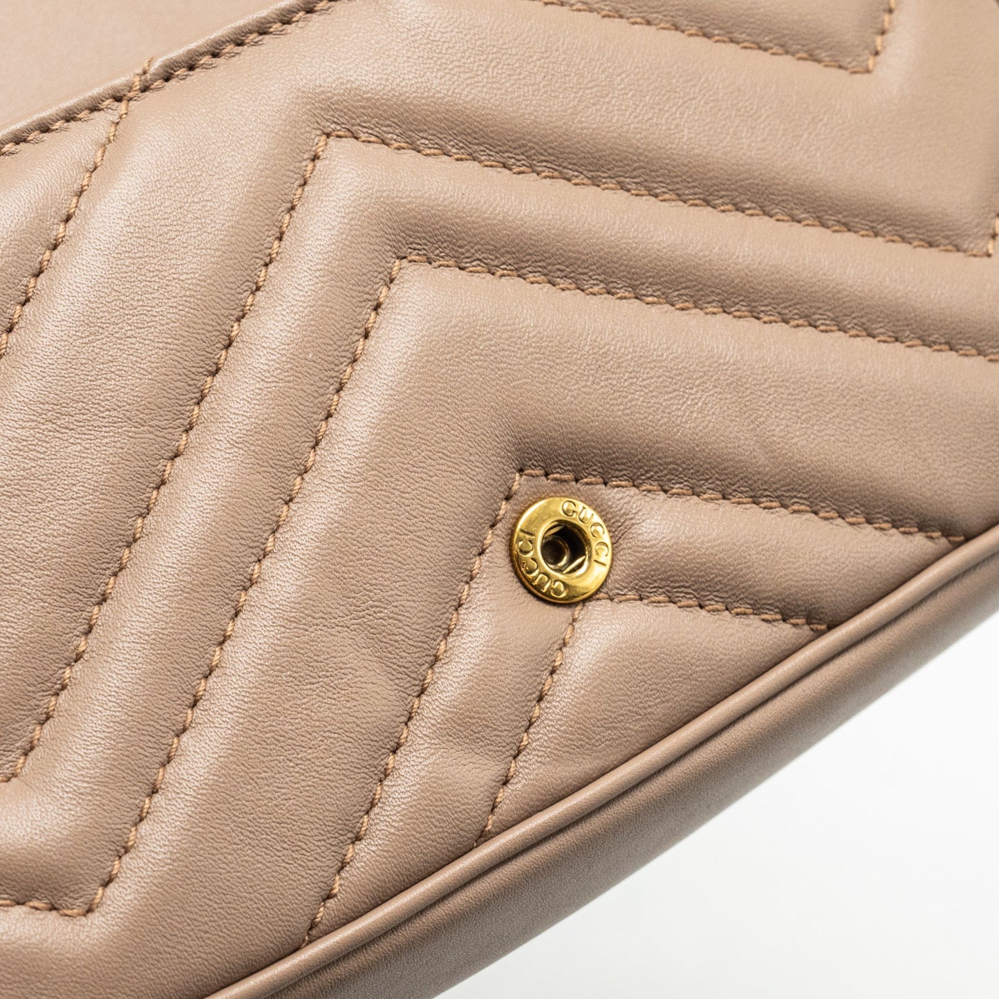 Gucci super mini GG marmont bag calfskin beige