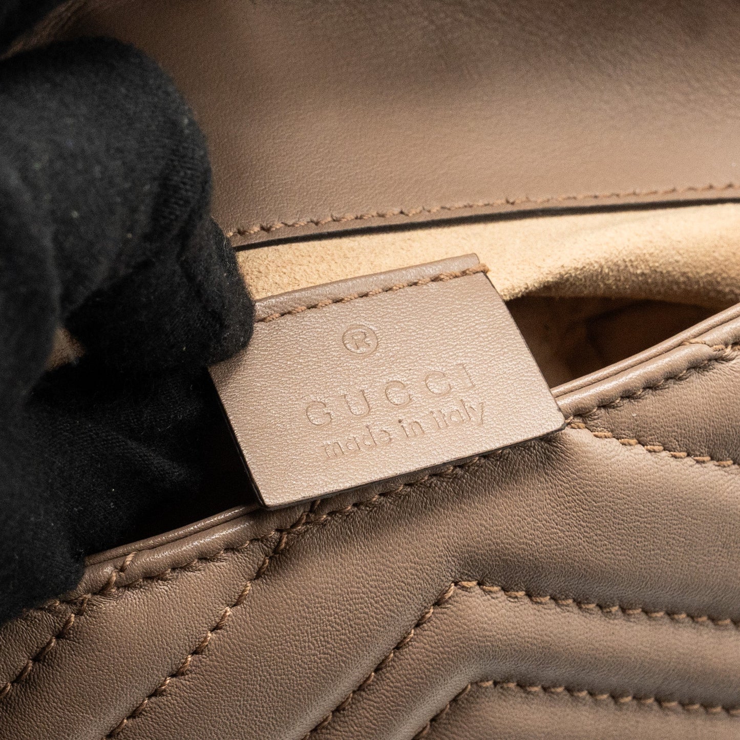 Gucci super mini GG marmont bag calfskin beige