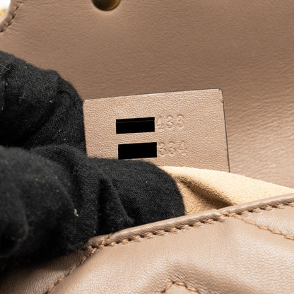 Gucci super mini GG marmont bag calfskin beige
