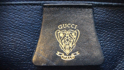 Gucci GG Canvas Blue Messenger Bag Vintage