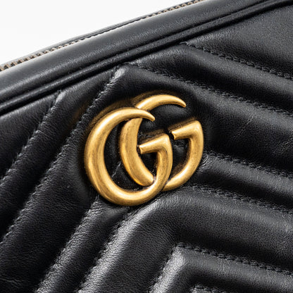 Gucci GG Marmont Matelasse Mini Camera bag calfskin black