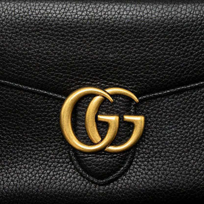 Gucci Marmont Wallet On Chain Calfskin Black Brushed