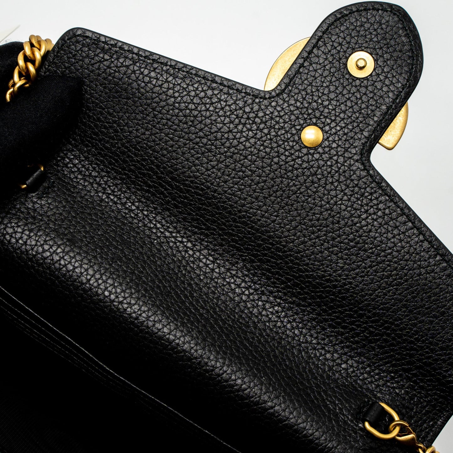 Gucci Marmont Wallet On Chain Calfskin Black Brushed