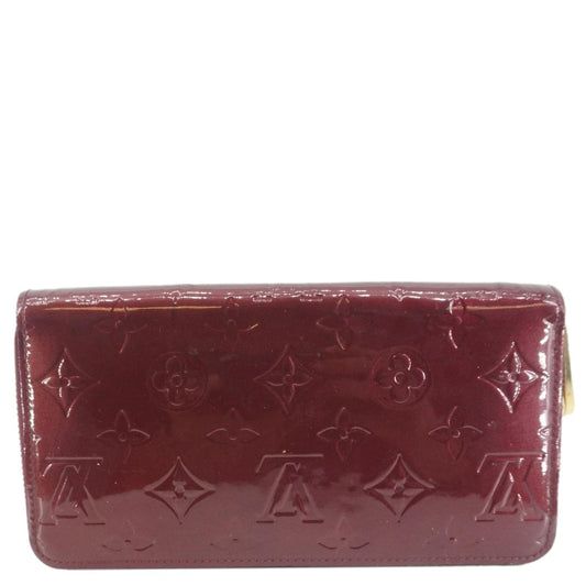 LOUIS VUITTON Monogram Vernis Zippy Wallet Amarante