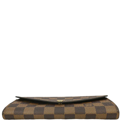 LOUIS VUITTON Sarah Damier Ebene Wallet Brown