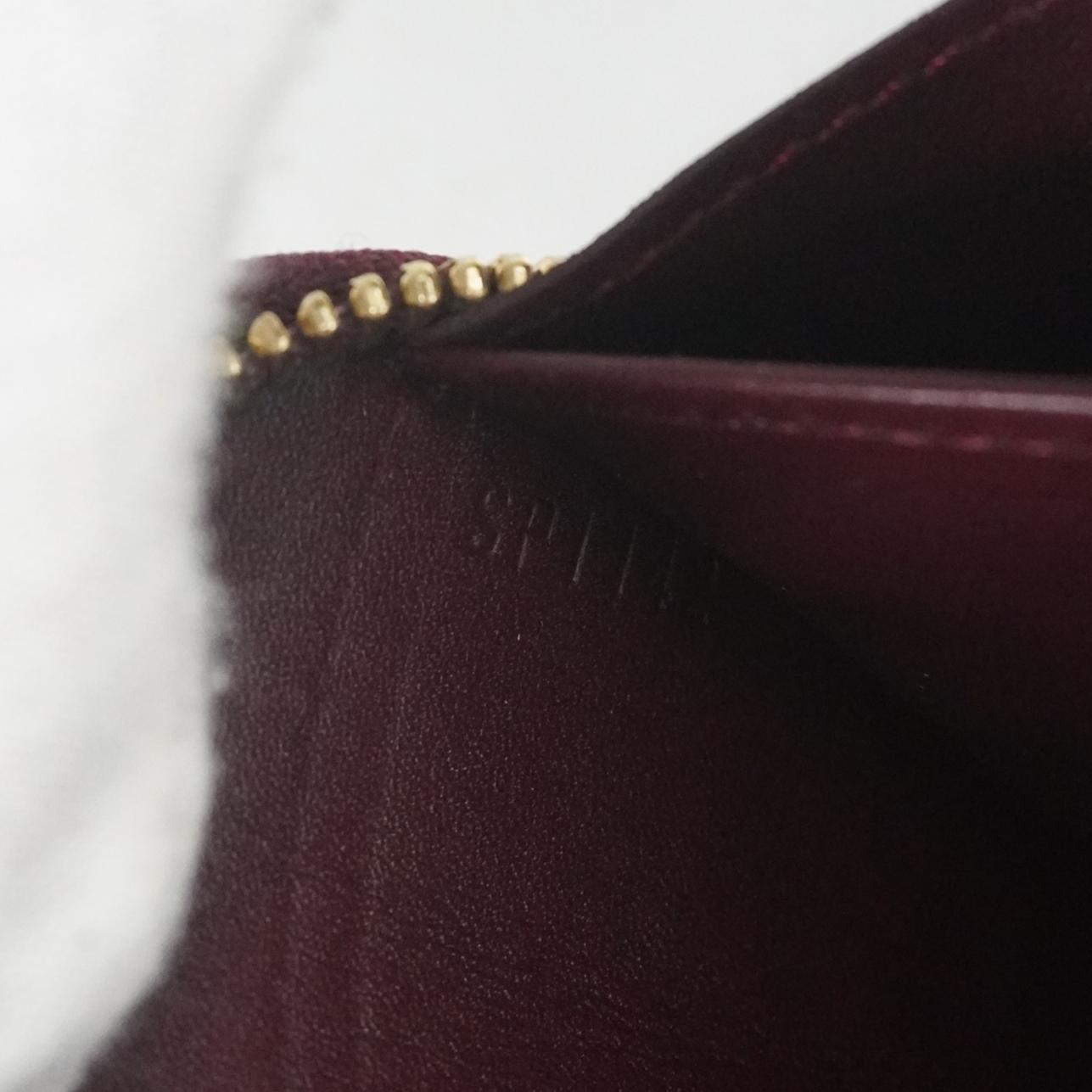 LOUIS VUITTON Monogram Vernis Zippy Wallet Amarante