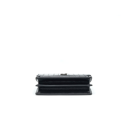 SAINT LAURENT SUNSET SHOULDER BAG BLACK SHW
