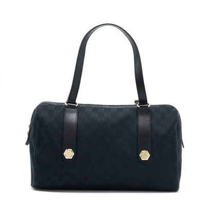 Gucci Boston Bag GG Supreme Fabric Black SHW