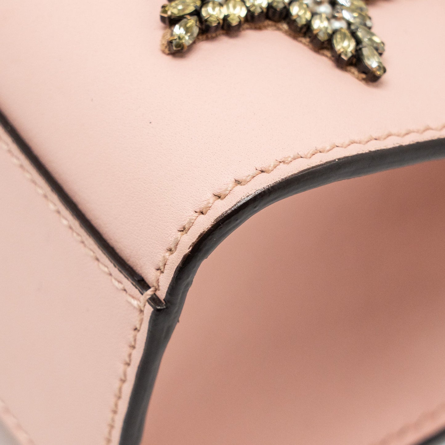Gucci Padlock Chain Bag Crystal Stars Calfskin Pink