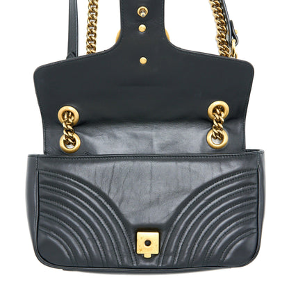 Gucci Small Marmont Calfskin Black