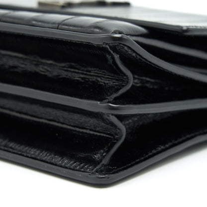 SAINT LAURENT SUNSET SHOULDER BAG BLACK SHW