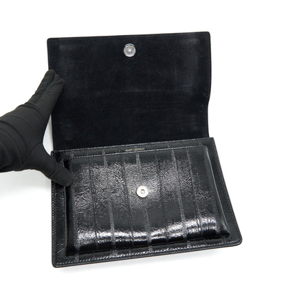 SAINT LAURENT SUNSET SHOULDER BAG BLACK SHW