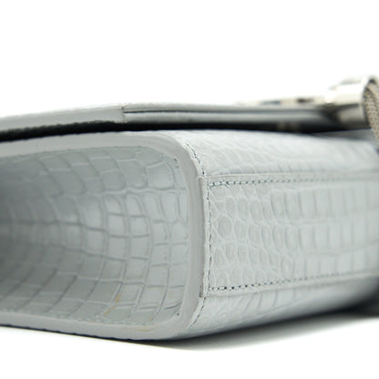 Saint Laurent/YSL Small Kate Bag Croc-Embossed with Tassel