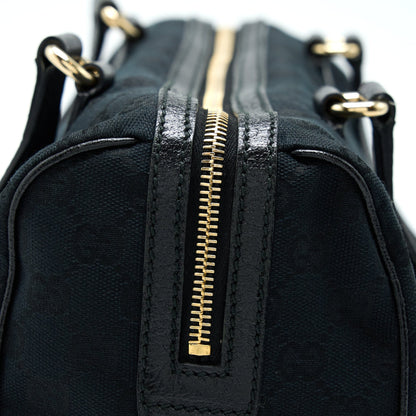 Gucci Boston Bag GG Supreme Fabric Black SHW