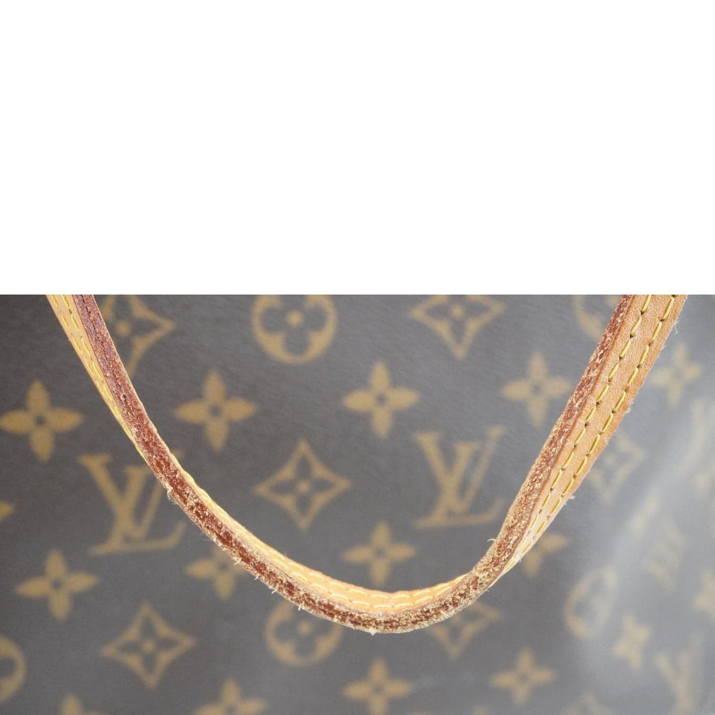 LOUIS VUITTON Neverfull MM Monogram Canvas Shoulder Bag Brown