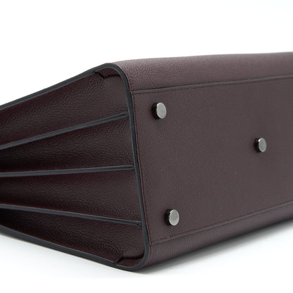 Saint Laurent/ YSL Sac De Jour Calfskin Burgundy Black Hardware