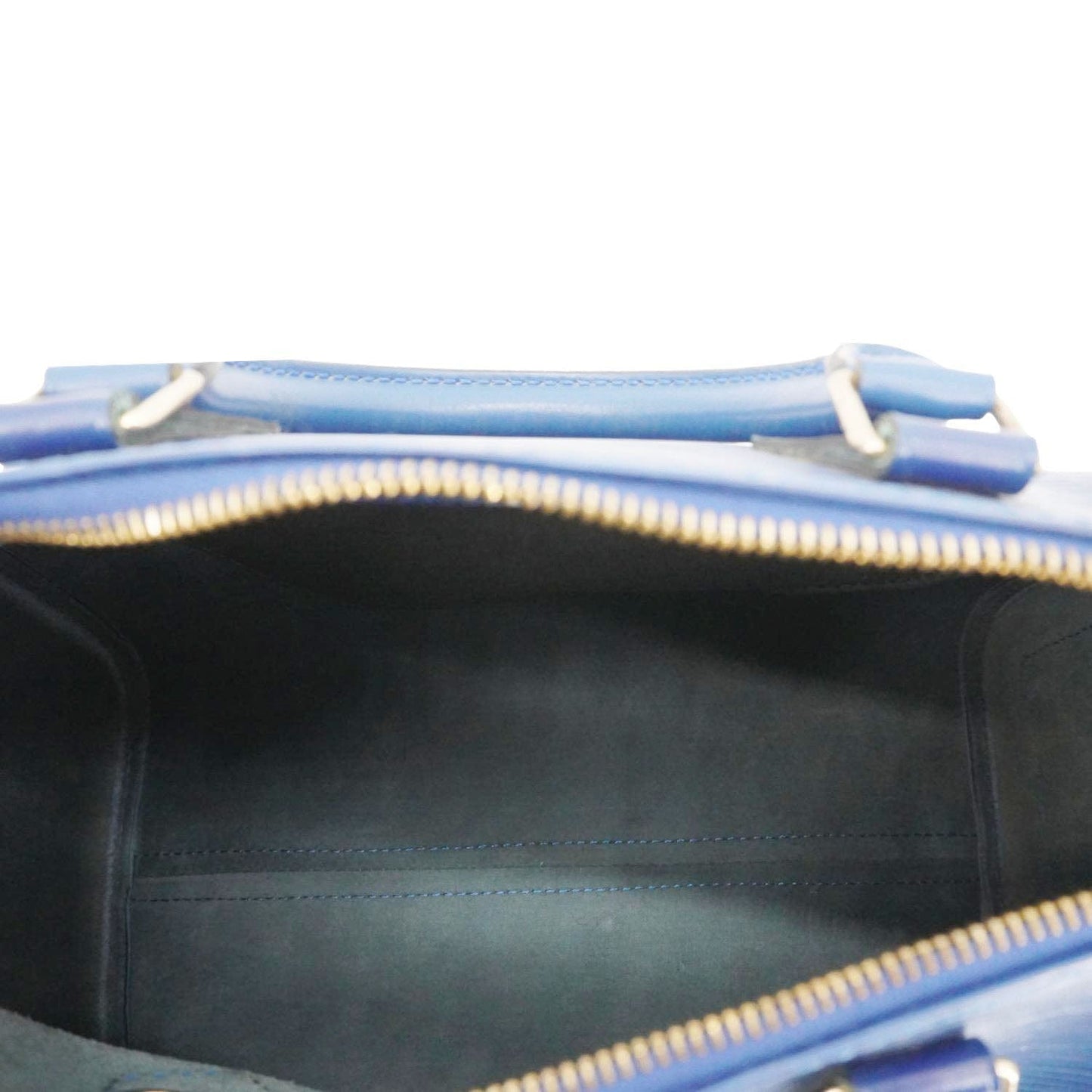 LOUIS VUITTON Speedy Epi Leather Satchel Bag Blue