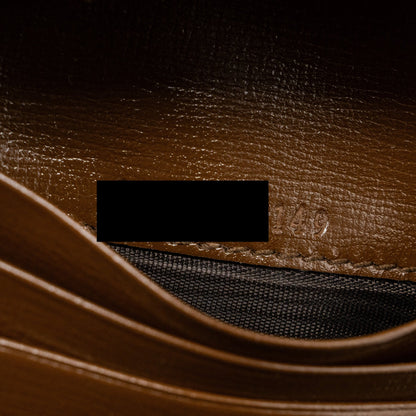 Gucci Horsebit 1955 Card Case Wallet GG Supreme Canvas/ Calfskin Brown
