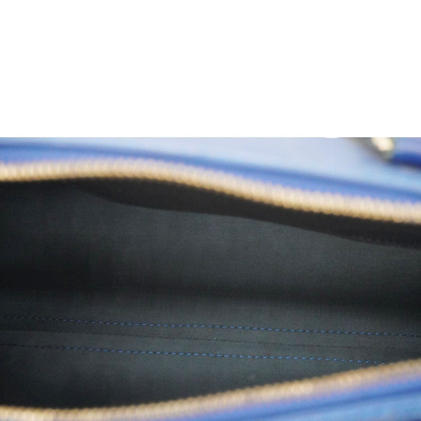 LOUIS VUITTON Speedy Epi Leather Satchel Bag Blue