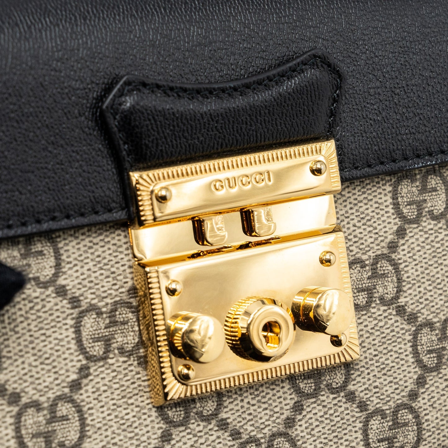Gucci Padlock Mini Top Handle Bag GG Supreme Canvas/ Leather Multicolour