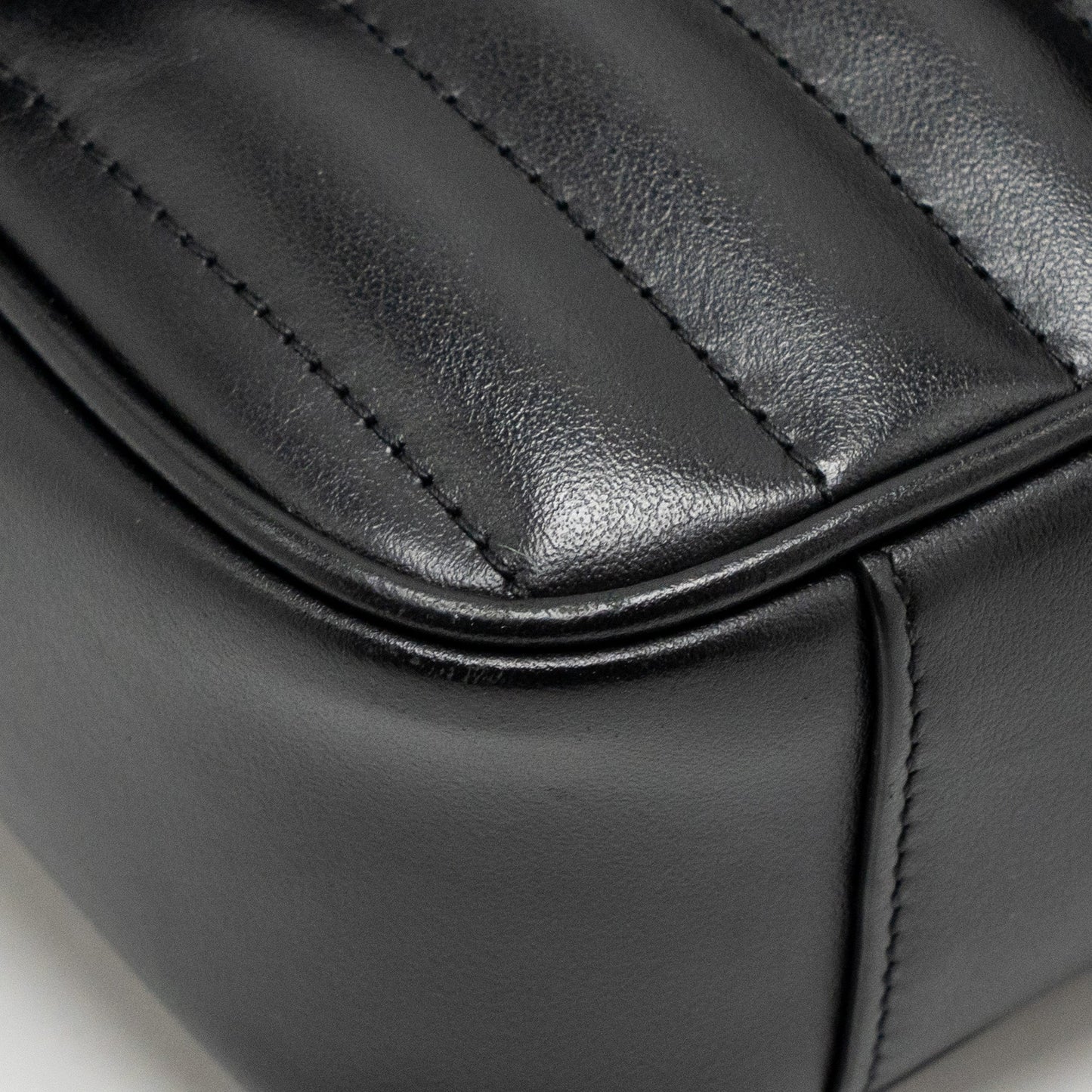 Gucci Mini GG Marmont Shoulder Bag Calfskin Black SHW