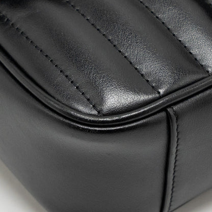 Gucci Mini GG Marmont Shoulder Bag Calfskin Black SHW