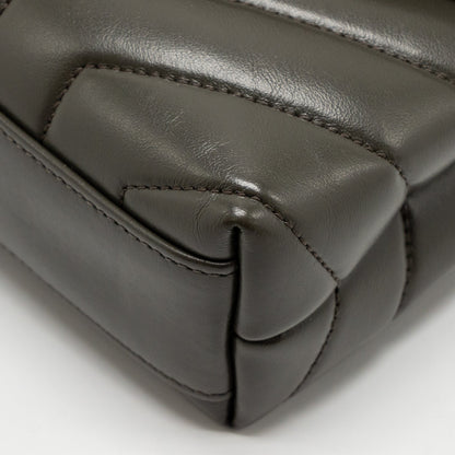 Saint Laurent/YSL Mini Toy Loulou Strap Bag Calfskin Dark Green GHW