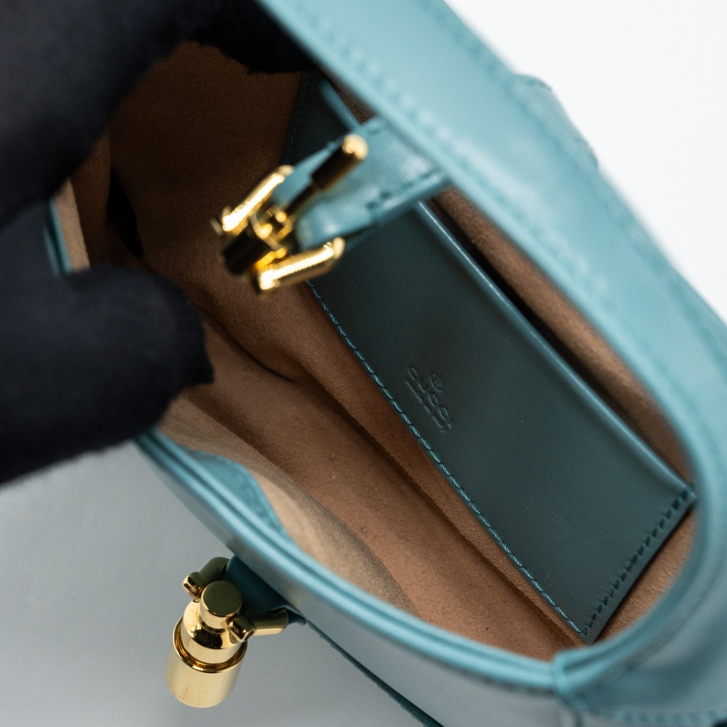 Gucci Jackie 1961 Mini Shoulder Bag Leather Blue