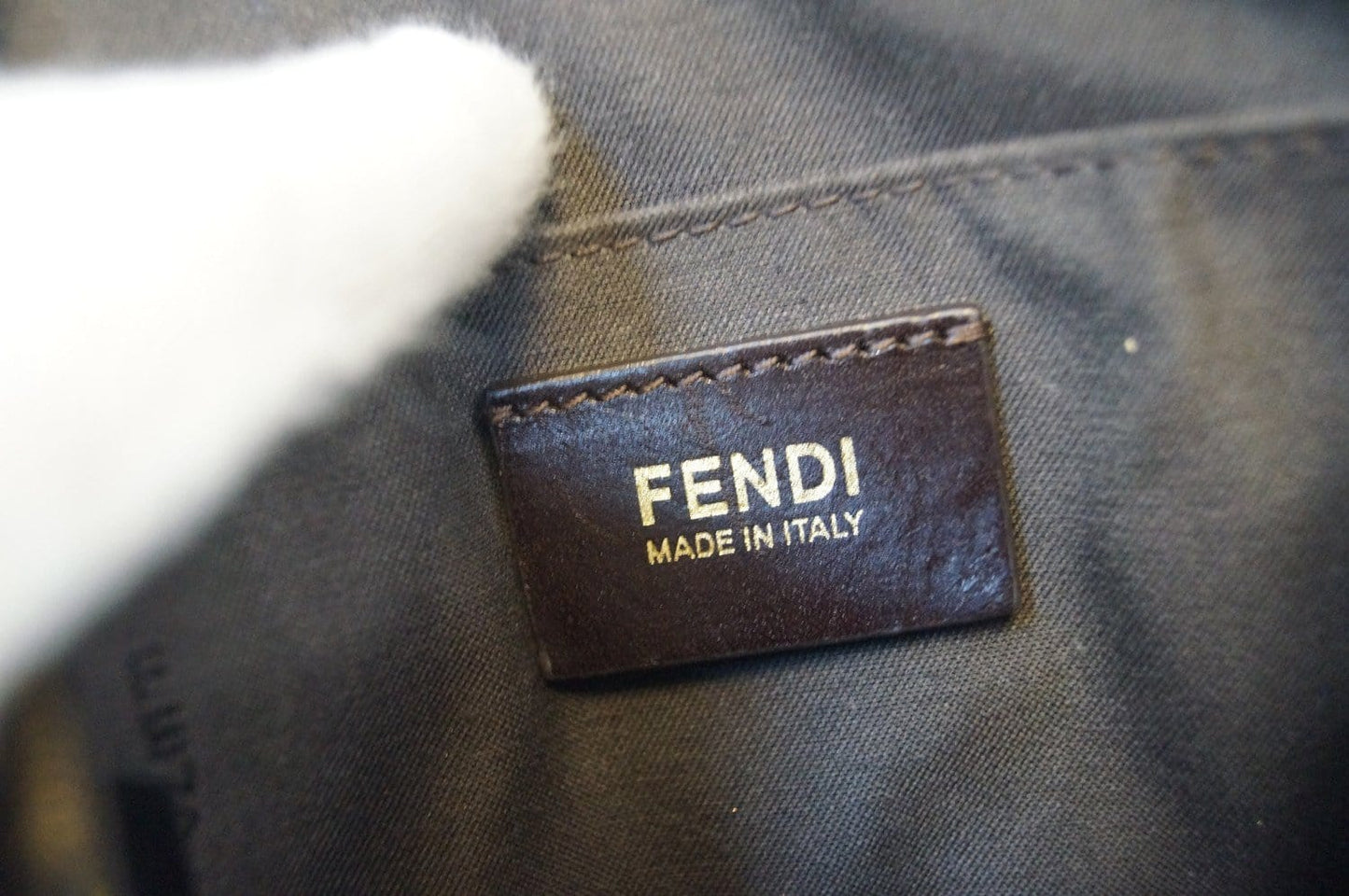 Fendi Zucca Canvas Leather Brown Black Messenger Bag