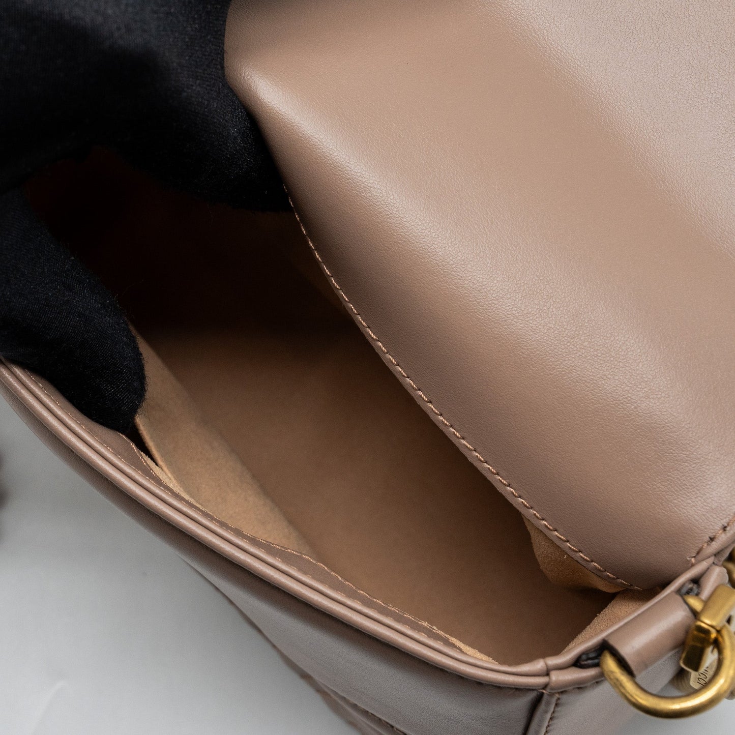 Gucci GG Marmont Mini Top Handle Bag Leather Dark Beige